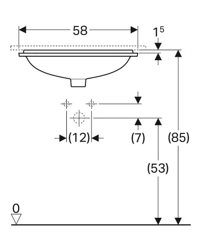 Раковина Geberit VariForm 50 500.764.01.2 Белая