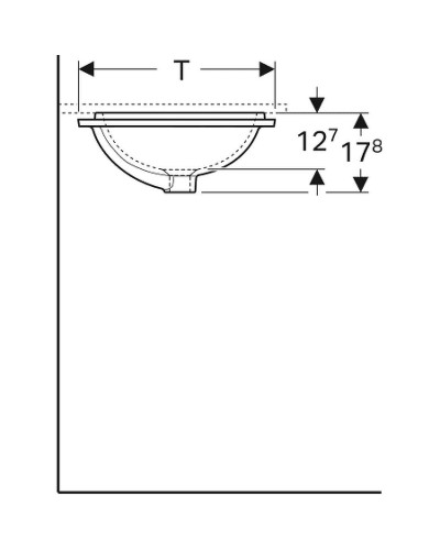 Раковина Geberit VariForm 50 500.764.01.2 Белая