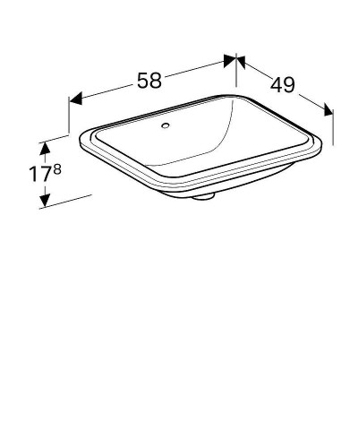 Раковина Geberit VariForm 50 500.764.01.2 Белая