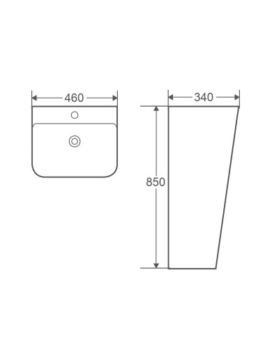 Раковина WeltWasser Leerbach 4438 GL-WT 46 10000005488 Белый глянец