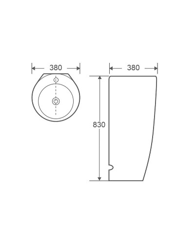 Раковина WeltWasser Leerbach 3838 GL-WT 38 10000005489 Белый глянец
