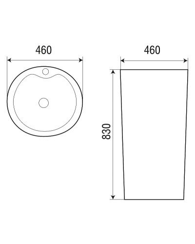Раковина WeltWasser Leerbach 4646 GL-WT 46 10000005491 Белый глянец