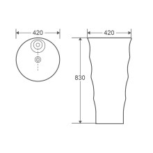 Раковина WeltWasser Leerbach 4242 GL-WT 42 10000005493 Белый глянец