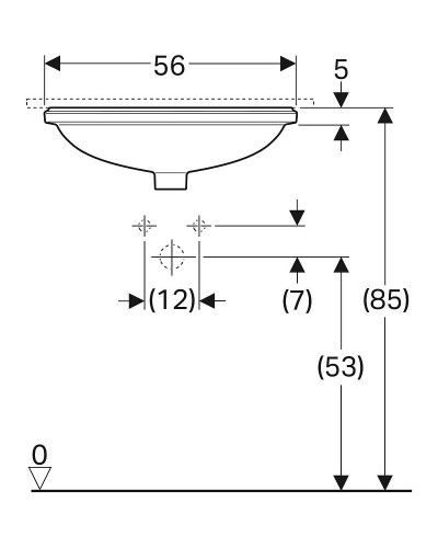 Раковина Geberit VariForm 500.752.01.2 Белая