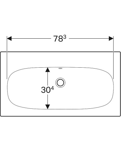 Раковина Geberit Acanto 75 500.641.01.2 Белая