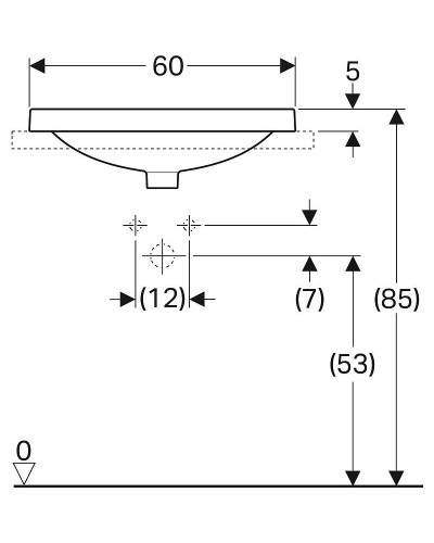 Раковина Geberit VariForm 60 500.726.01.2 Белая