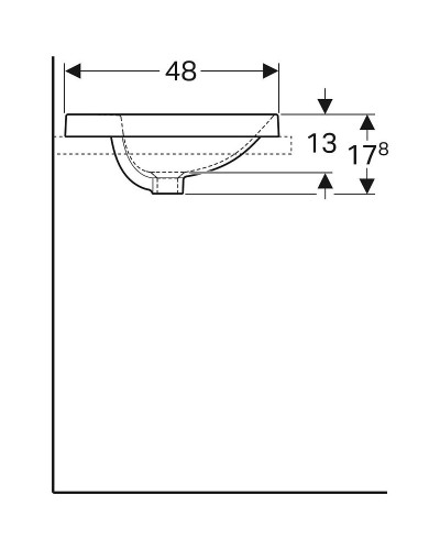 Раковина Geberit VariForm 60 500.726.01.2 Белая