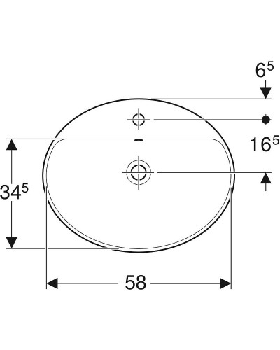Раковина Geberit VariForm 60 500.726.01.2 Белая