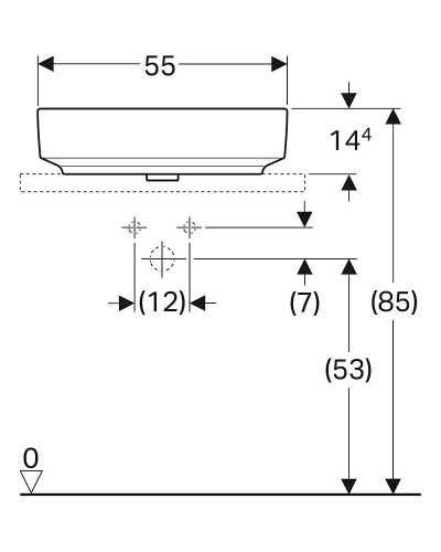 Раковина-чаша Geberit VariForm 55 500.779.01.2 Белая