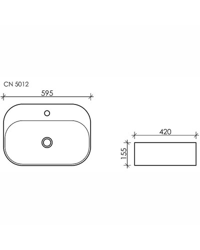Раковина Ceramica Nova Element 60 CN5012 Белая