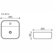 Раковина Ceramica Nova Element 39 CN5014 Белая