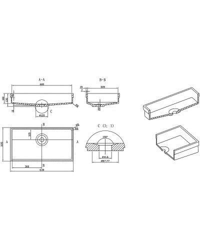 Раковина Montebianco Castello Due 63 12124 Белая матовая