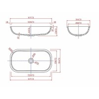 Раковина Montebianco Loreto Sesto 57 13217 Белая матовая