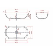 Раковина Montebianco Loreto Sesto 57 13217 Белая матовая