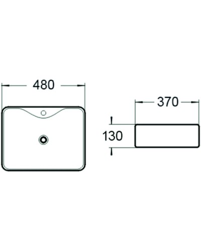 Раковина SantiLine 48 SL-1011MB Черная матовая