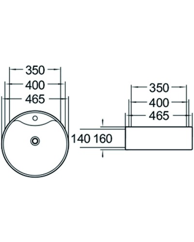 Раковина SantiLine 47 SL-1069MB Черная матовая
