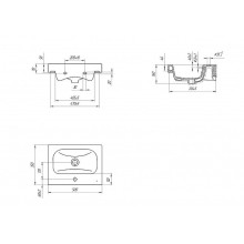 Раковина Cersanit Moduo Slim 50 S-UM-MOD50SL/1 Белая