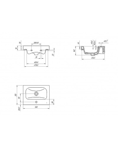 Раковина Cersanit Moduo Slim 50 S-UM-MOD50SL/1 Белая