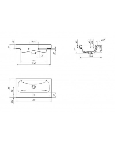 Раковина Cersanit Moduo 60 S-UM-MOD60SL/1 Белая