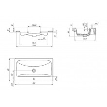 Раковина Cersanit Moduo 80 S-UM-MOD80/1 Белая