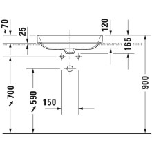 Раковина Duravit Happy D 2 Plus 60 2359601300 Антрацит матовый