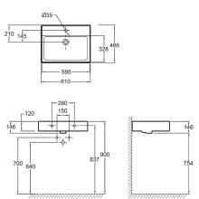 Раковина Jacob Delafon Vivienne 60 EXBH112-00 Белая