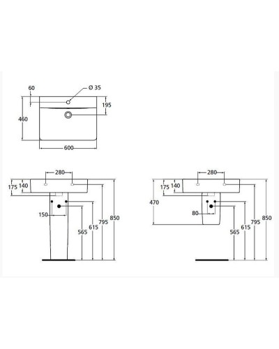 Раковина Ideal Standard Connect Cube 60 E794501 Euro White
