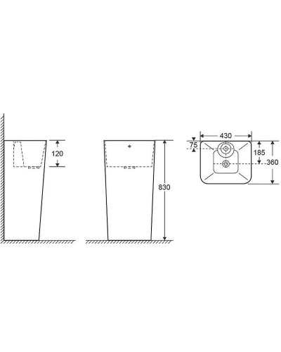Раковина Cerutti SPA Doris 43 CT7830 Белая