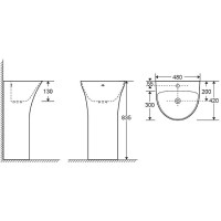 Раковина Cerutti SPA Simona 48 CT7832 Белая