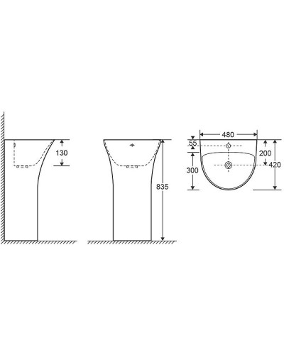 Раковина Cerutti SPA Simona 48 CT7832 Белая