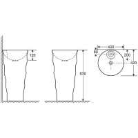 Раковина Cerutti SPA Marco 42 CT7833 Белая