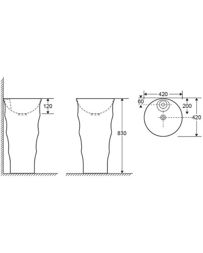 Раковина Cerutti SPA Marco 42 CT7833 Белая