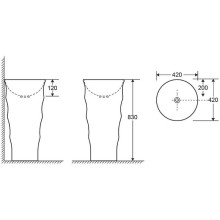 Раковина Cerutti SPA Alessia 42 CT7834 Белая