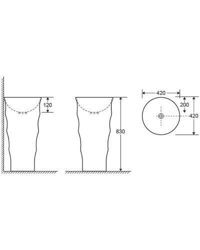 Раковина Cerutti SPA Alessia 42 CT7834 Белая