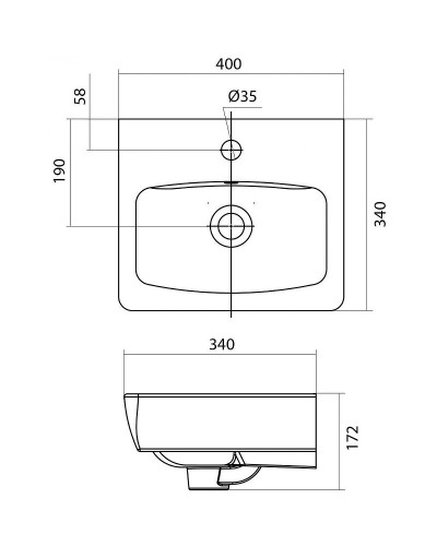 Раковина Santek Нео 40 1WH302183 Белая