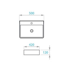 Раковина Koller Pool Kvadro 50 KR-0500M-WB Белая