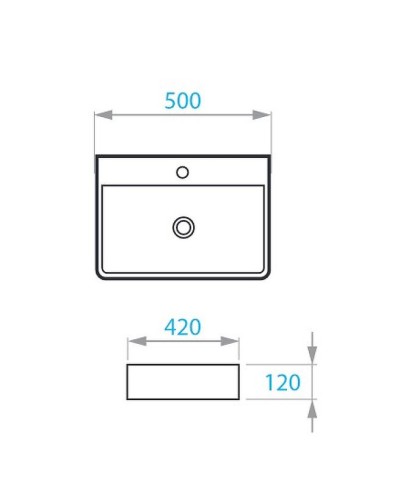 Раковина Koller Pool Kvadro 50 KR-0500M-WB Белая
