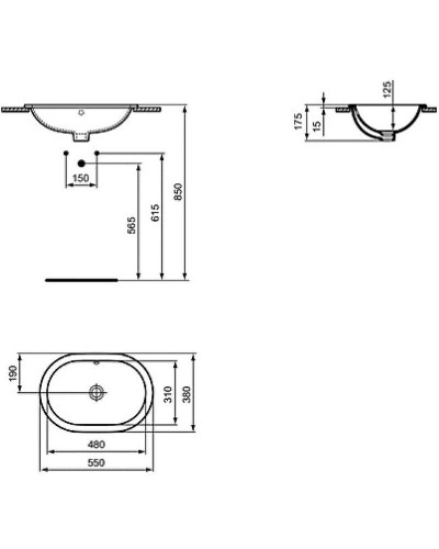 Раковина Ideal Standard Connect 55 E504701 Euro White
