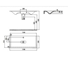 Раковина Creavit Drop 120 DP120-00CB00E-0000 Белая