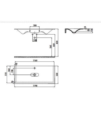 Раковина Creavit Drop 120 DP120-00CB00E-0000 Белая