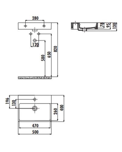 Раковина Creavit Next 50 NX242-H.00000 Белая