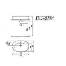 Раковина Creavit Topic 70 TP172-00CB00E-0000 Белая