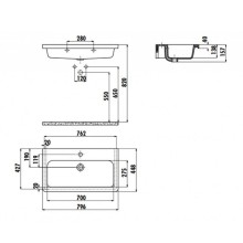 Раковина Creavit Ipek 80 IP080-00CB00E-0000 Белая