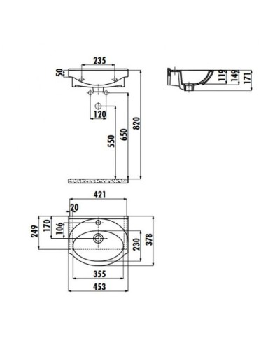 Раковина Creavit Etol 45 ET045-00CB00E-0000 Белая