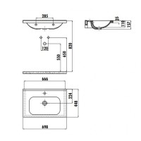 Раковина Creavit Ideal 70 ID070-00CB00E-0000 Белая