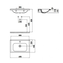 Раковина Creavit Ideal 70 ID070-00CB00E-0000 Белая