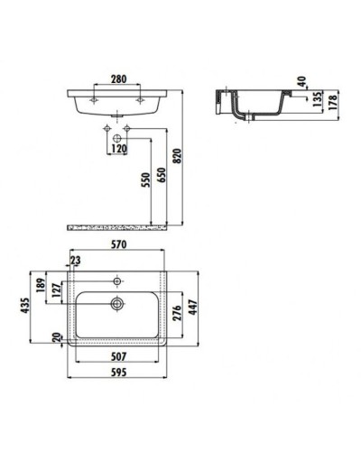 Раковина Creavit Ipek 60 IP060-00CB00E-0000 Белая