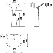 Раковина Creavit Pitta 55 PA055-00CB00E-0000 Белая