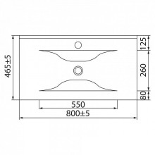Раковина Iddis 80 0138000i28 Белая