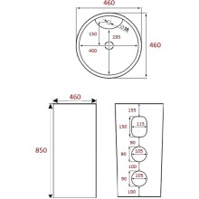 Раковина Mira 46 MR-4747NP Белая